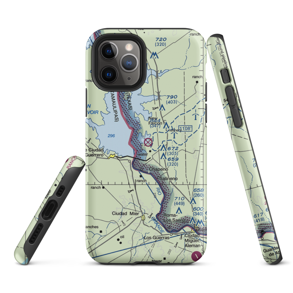 Falcon State Airport (FAL) VFR Sectional  Tough iPhone Case iPhone 11 Pro model shown