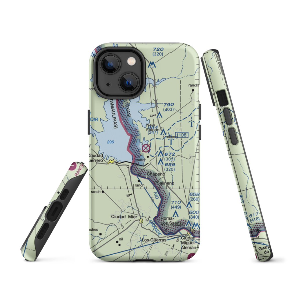 Falcon State Airport (FAL) VFR Sectional  Tough iPhone Case iPhone 14 model shown