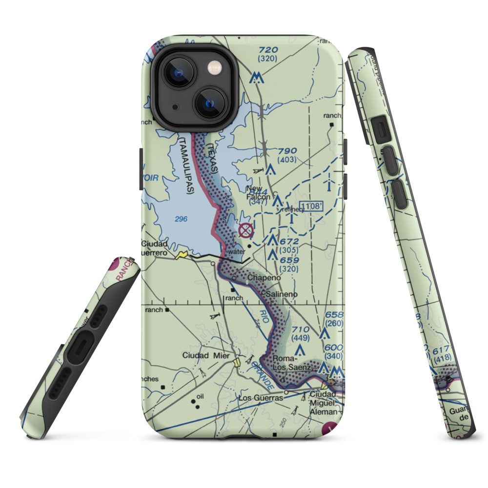 Falcon State Airport (FAL) VFR Sectional  Tough iPhone Case iPhone 14 Plus model shown