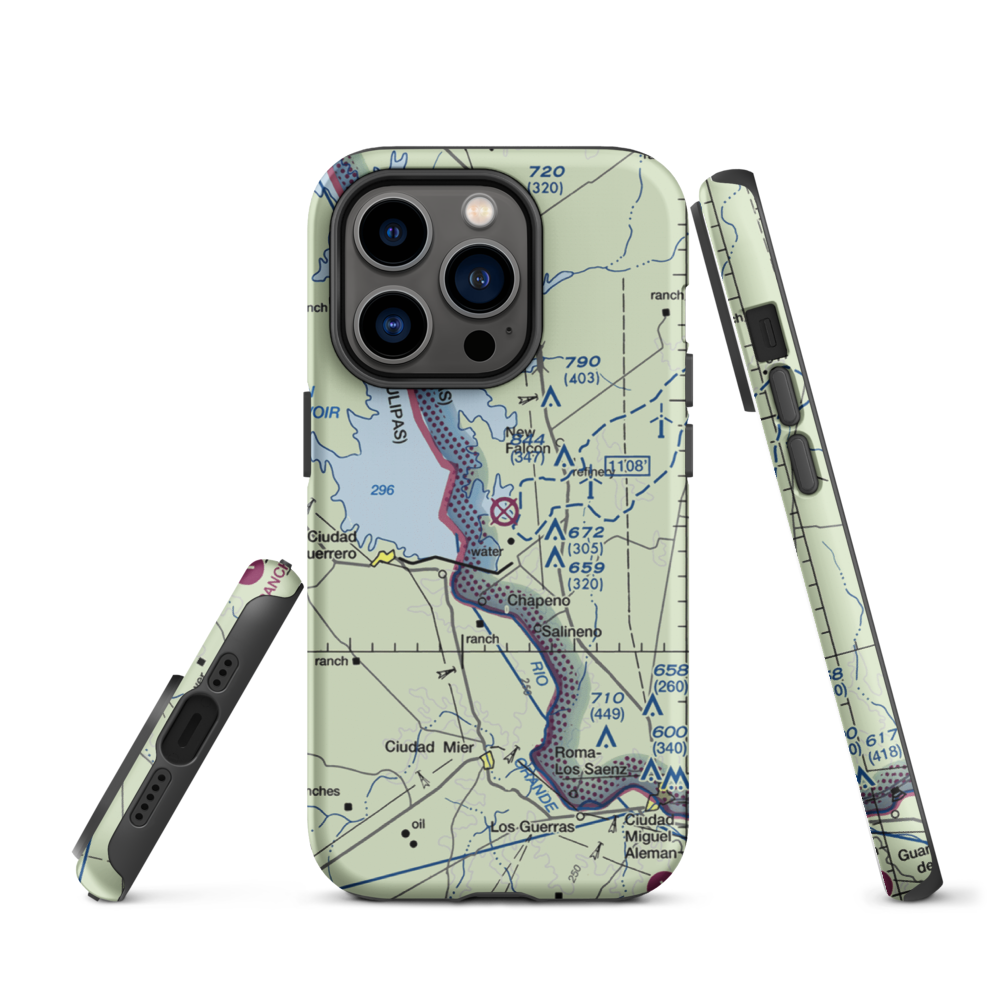 Falcon State Airport (FAL) VFR Sectional  Tough iPhone Case iPhone 14 Pro model shown