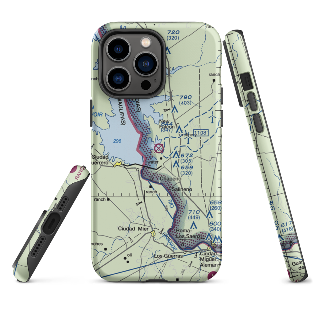 Falcon State Airport (FAL) VFR Sectional  Tough iPhone Case iPhone 14 Pro Max model shown