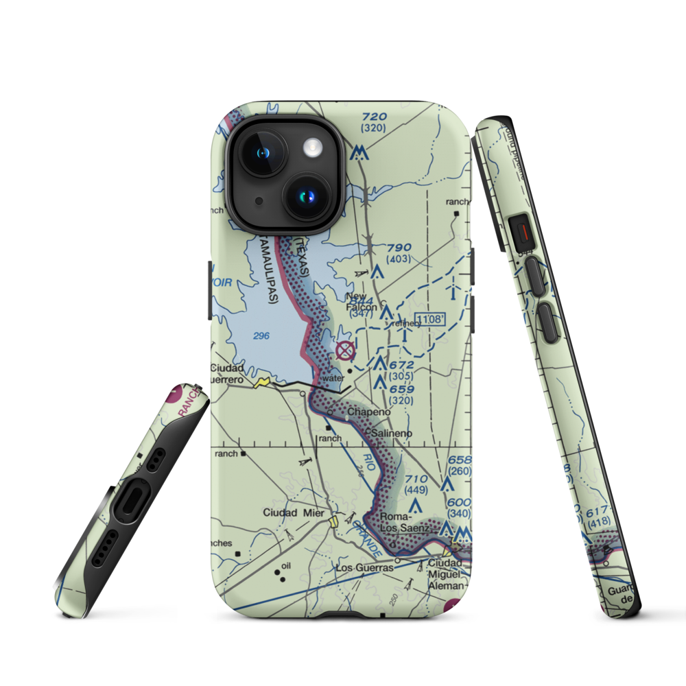 Falcon State Airport (FAL) VFR Sectional  Tough iPhone Case iPhone 15 model shown