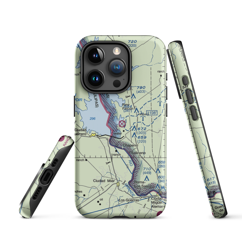 Falcon State Airport (FAL) VFR Sectional  Tough iPhone Case iPhone 15 Pro model shown