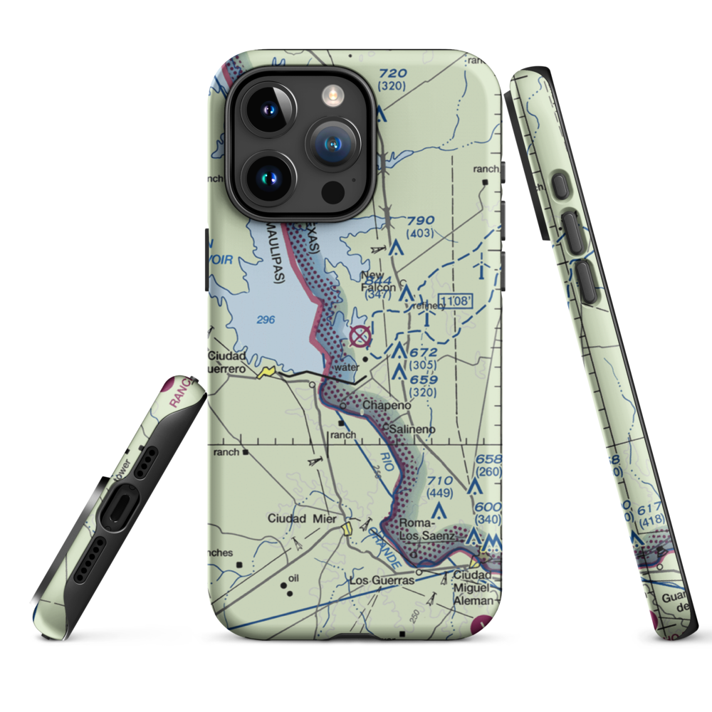 Falcon State Airport (FAL) VFR Sectional  Tough iPhone Case iPhone 15 Pro Max model shown