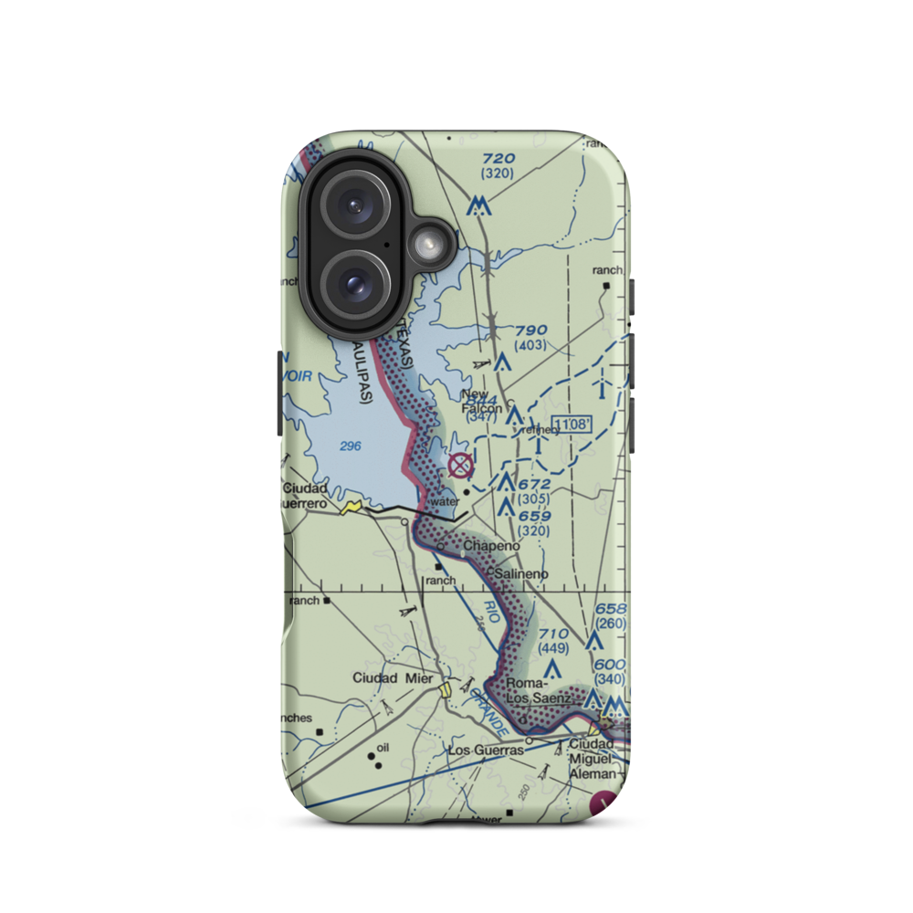 Falcon State Airport (FAL) VFR Sectional  Tough iPhone Case iPhone 16 model shown