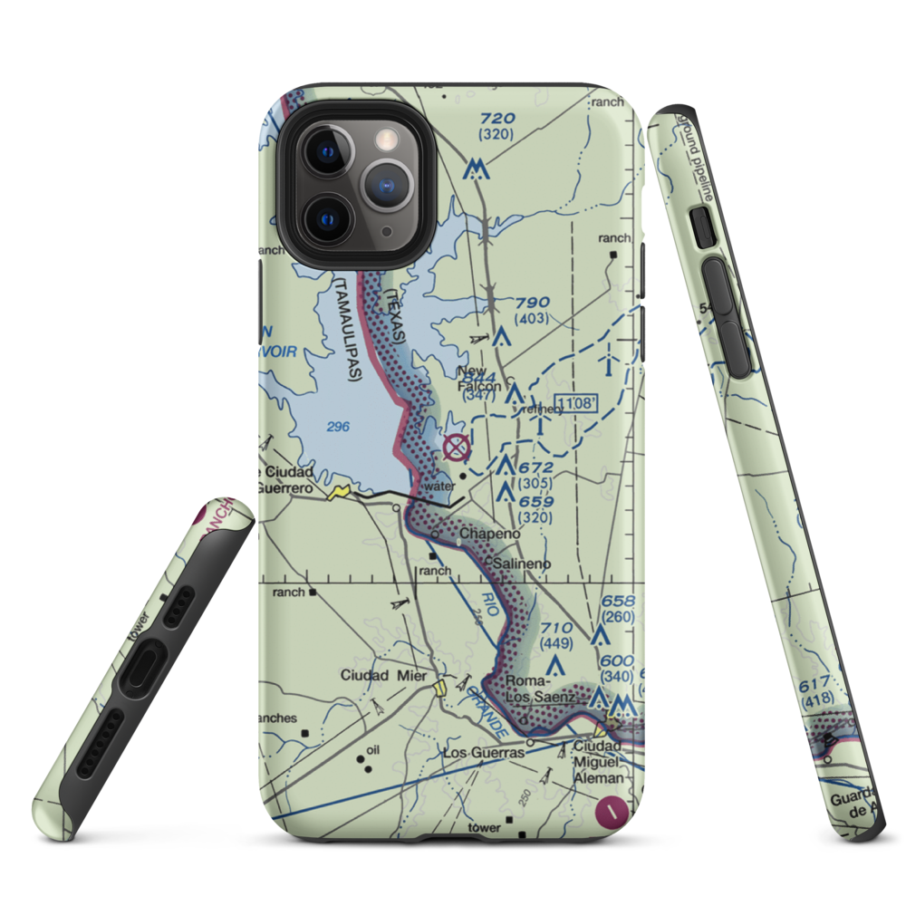 Falcon State Airport (FAL) VFR Sectional  Tough iPhone Case iPhone 11 Pro Max model shown