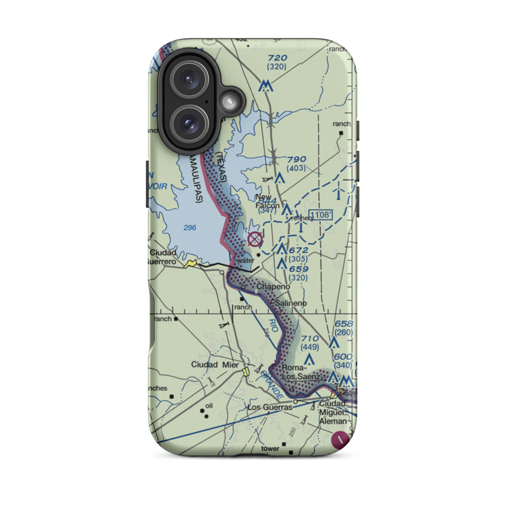 Falcon State Airport (FAL) VFR Sectional  Tough iPhone Case iPhone 16 Plus model shown