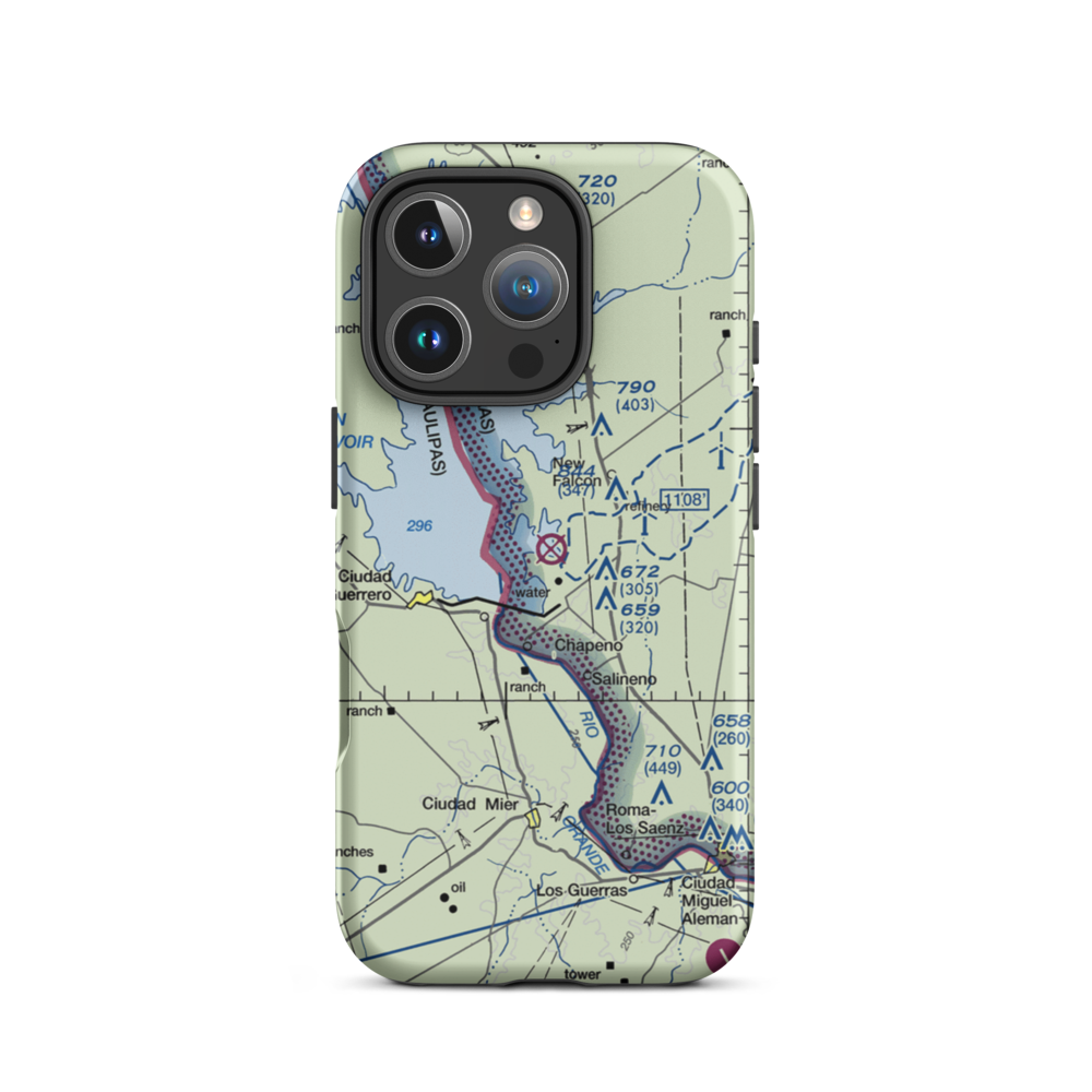 Falcon State Airport (FAL) VFR Sectional  Tough iPhone Case iPhone 16 Pro model shown