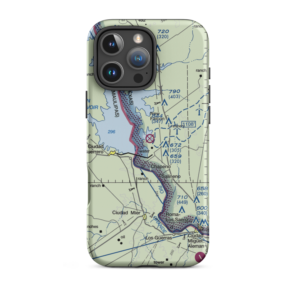 Falcon State Airport (FAL) VFR Sectional  Tough iPhone Case iPhone 16 Pro Max model shown