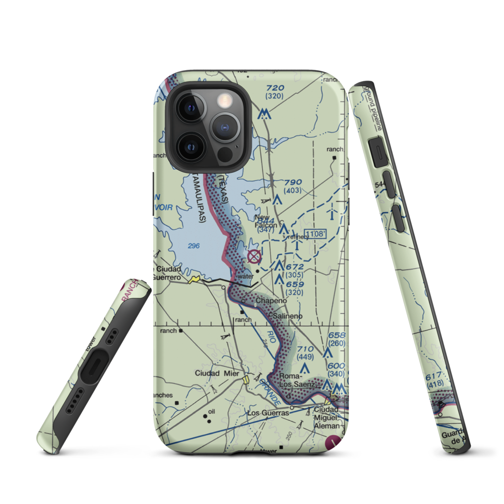 Falcon State Airport (FAL) VFR Sectional  Tough iPhone Case iPhone 12 Pro model shown