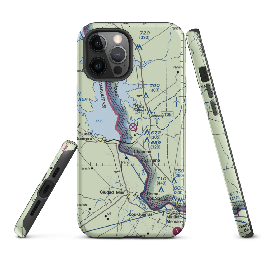 Falcon State Airport (FAL) VFR Sectional  Tough iPhone Case iPhone 12 Pro Max model shown