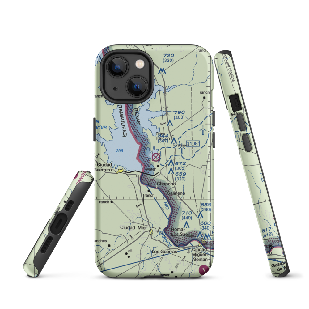 Falcon State Airport (FAL) VFR Sectional  Tough iPhone Case iPhone 13 model shown