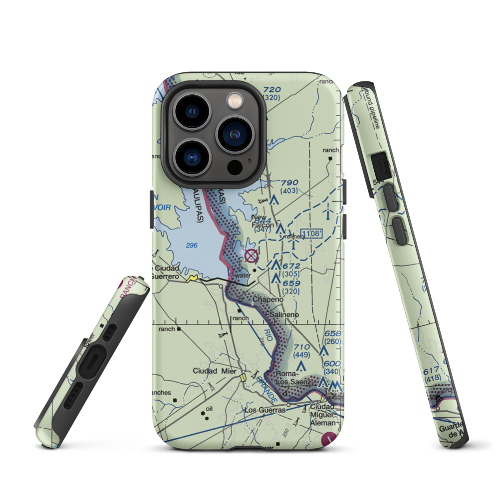 Falcon State Airport (FAL) VFR Sectional  Tough iPhone Case iPhone 13 Pro model shown