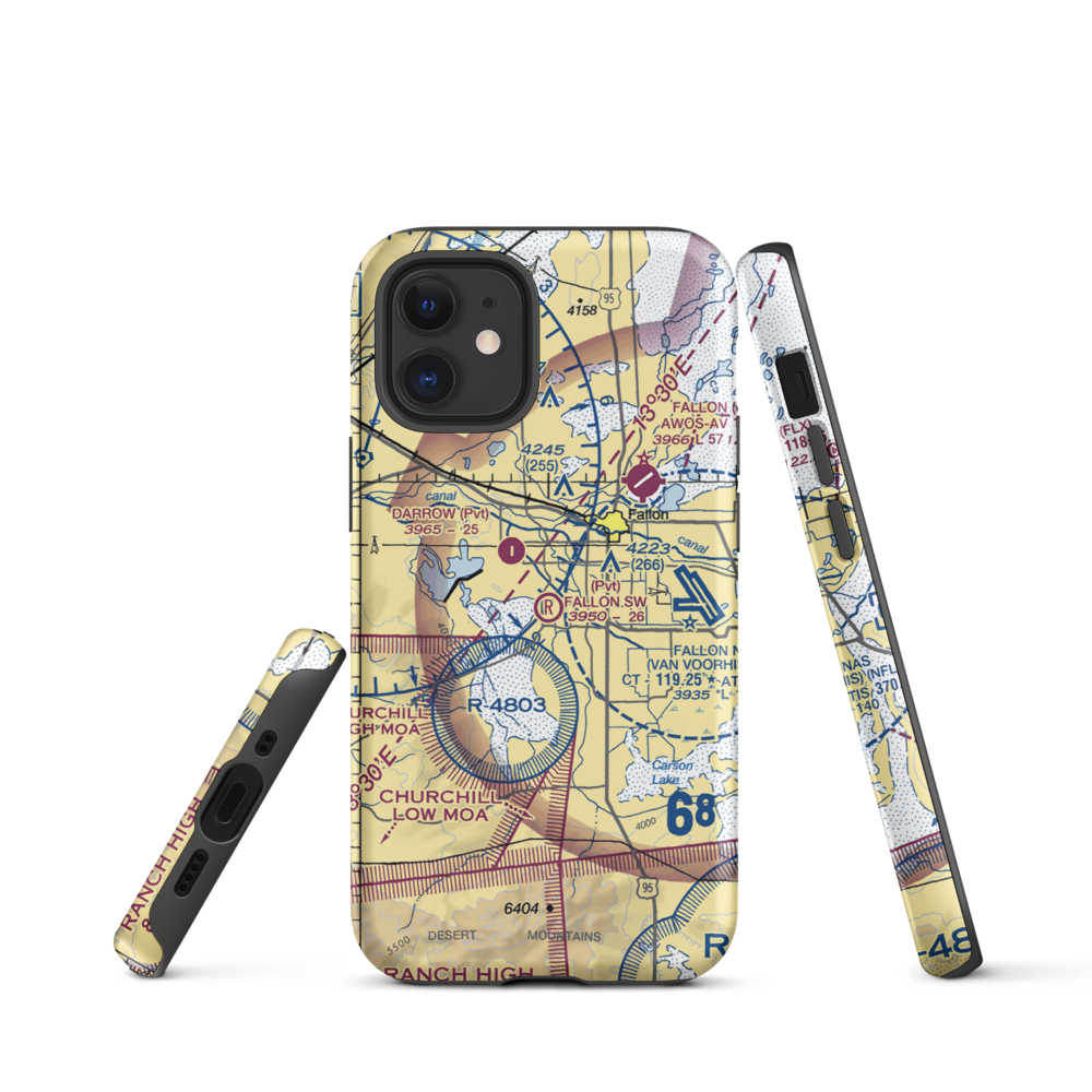 Fallon Southwest Airpark (1NV1) VFR Sectional  Tough iPhone Case iPhone 12 mini model shown