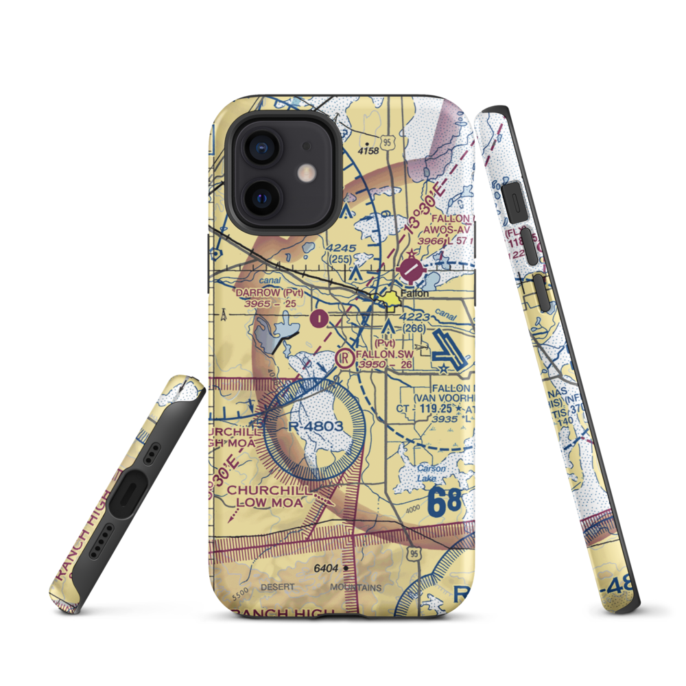 Fallon Southwest Airpark (1NV1) VFR Sectional  Tough iPhone Case iPhone 12 model shown
