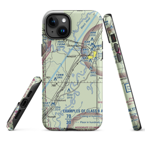 Falwell Railroad Field (FALRR) VFR Sectional  Tough iPhone Case