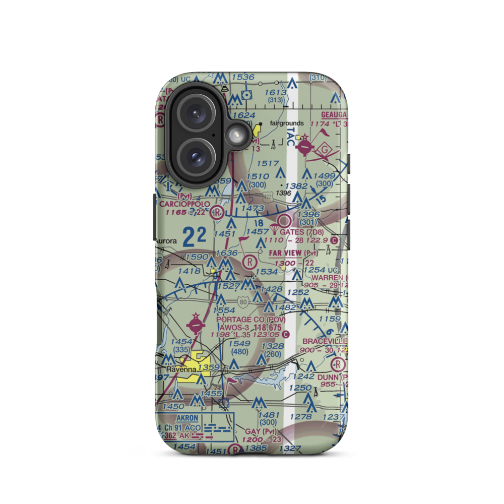 Far View Airport (OI41) VFR Sectional  Tough iPhone Case iPhone 16 model shown