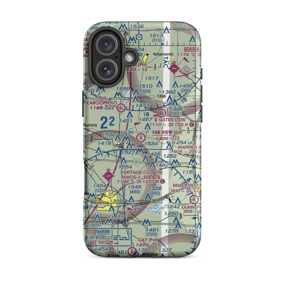 Far View Airport (OI41) VFR Sectional  Tough iPhone Case iPhone 16 Plus model shown