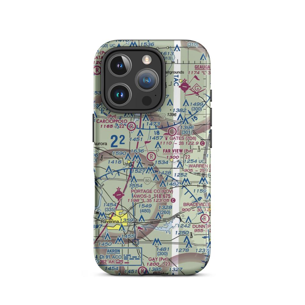 Far View Airport (OI41) VFR Sectional  Tough iPhone Case iPhone 16 Pro model shown