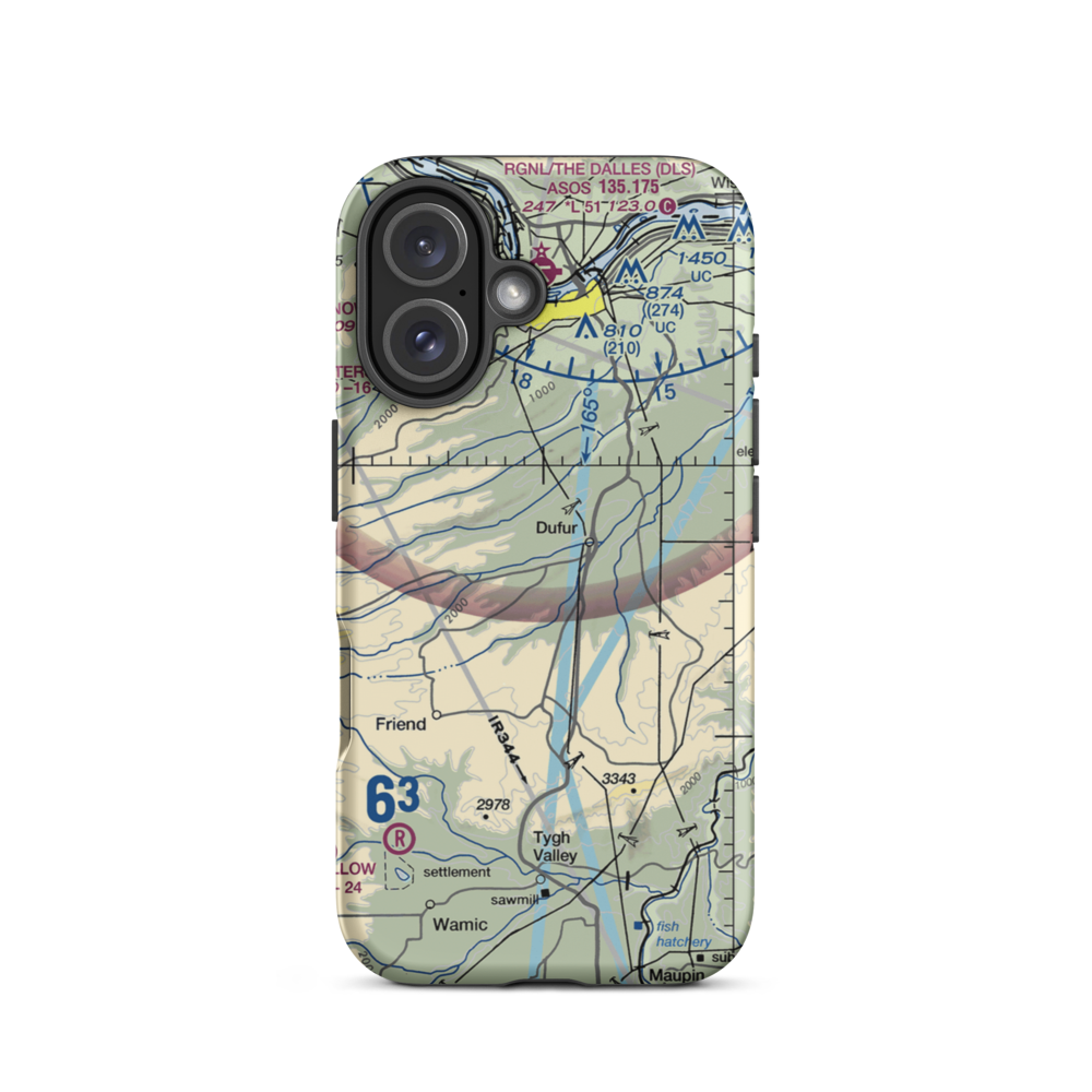 Fargher Airport (OR60) VFR Sectional  Tough iPhone Case iPhone 16 model shown
