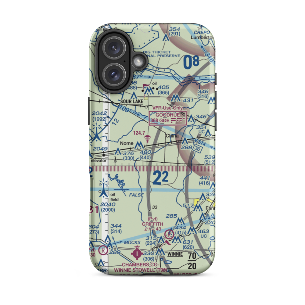 Farm Air Service Airport (XS27) VFR Sectional  Tough iPhone Case iPhone 16 Plus model shown
