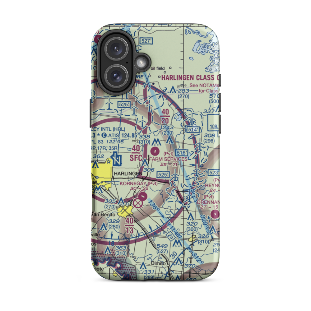 Farm Services Inc Airport (XS64) VFR Sectional  Tough iPhone Case iPhone 16 Plus model shown