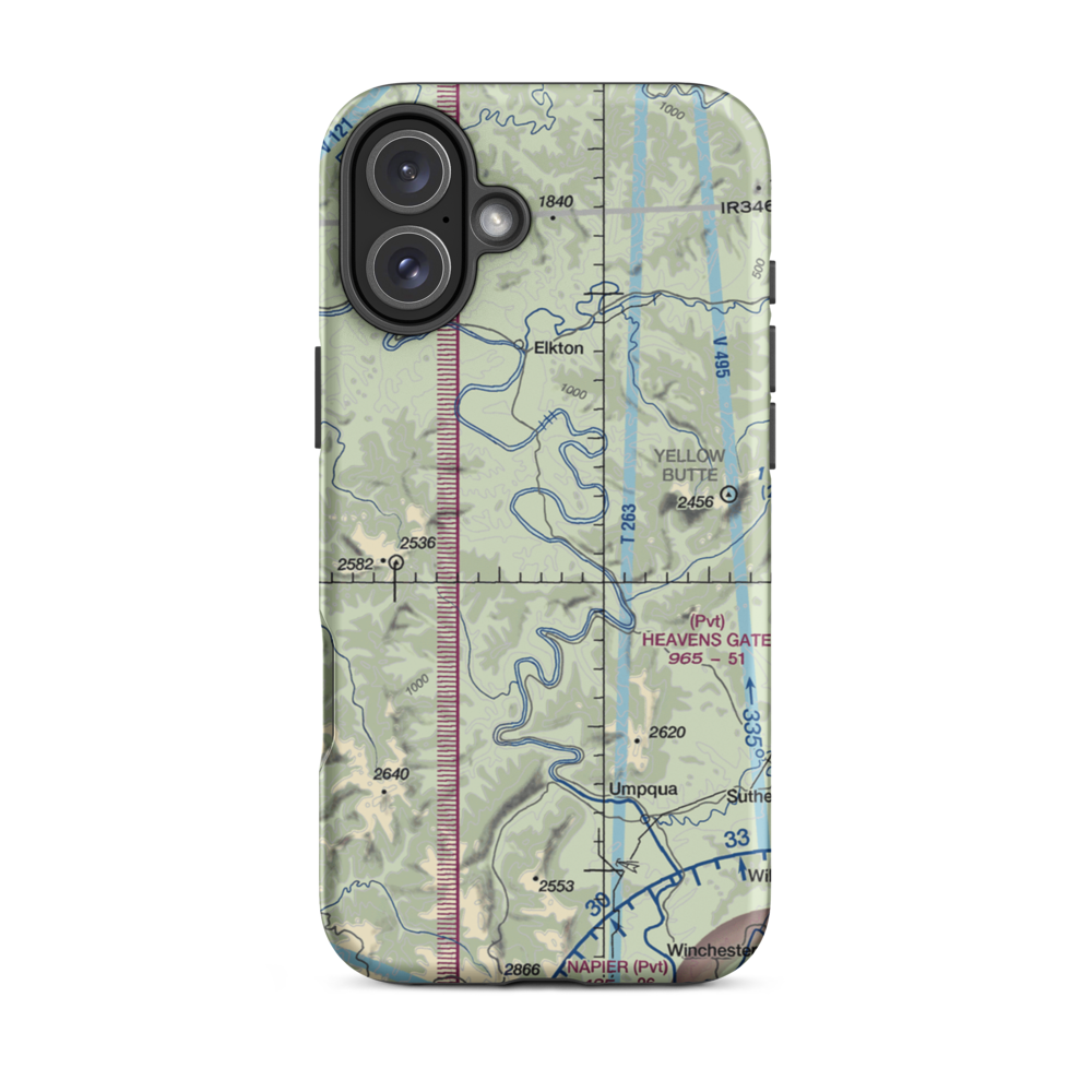 Farm Yard Field (94OR) VFR Sectional  Tough iPhone Case iPhone 16 Plus model shown