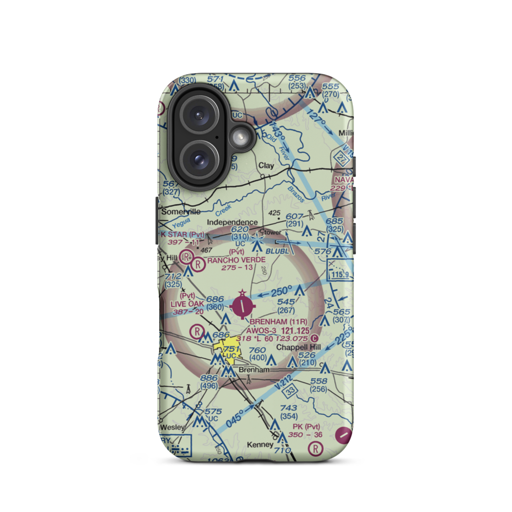 Faust Farm Airport (TA35) VFR Sectional  Tough iPhone Case iPhone 16 model shown