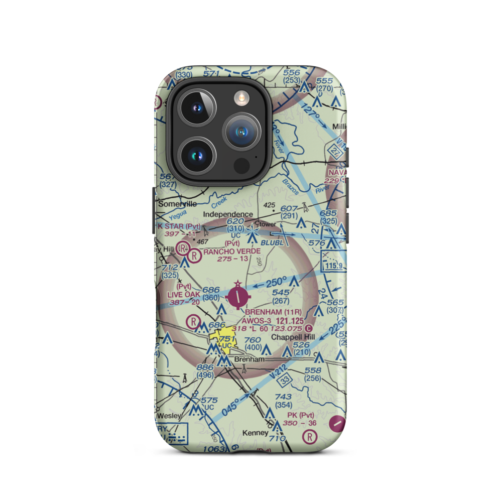Faust Farm Airport (TA35) VFR Sectional  Tough iPhone Case iPhone 16 Pro model shown