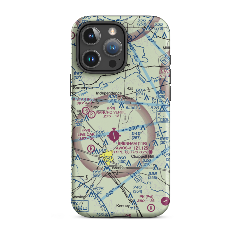 Faust Farm Airport (TA35) VFR Sectional  Tough iPhone Case iPhone 16 Pro Max model shown