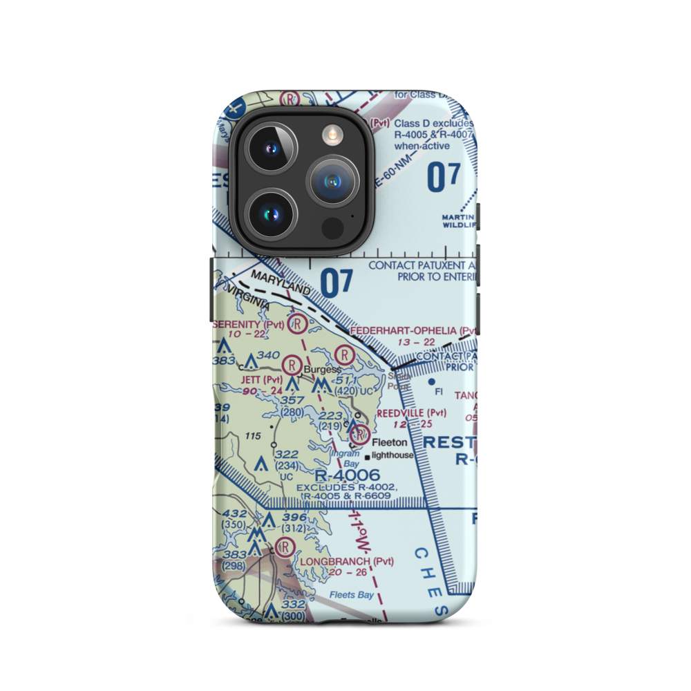 Federhart-Ophelia STOLport (VA99) VFR Sectional  Tough iPhone Case iPhone 16 Pro model shown