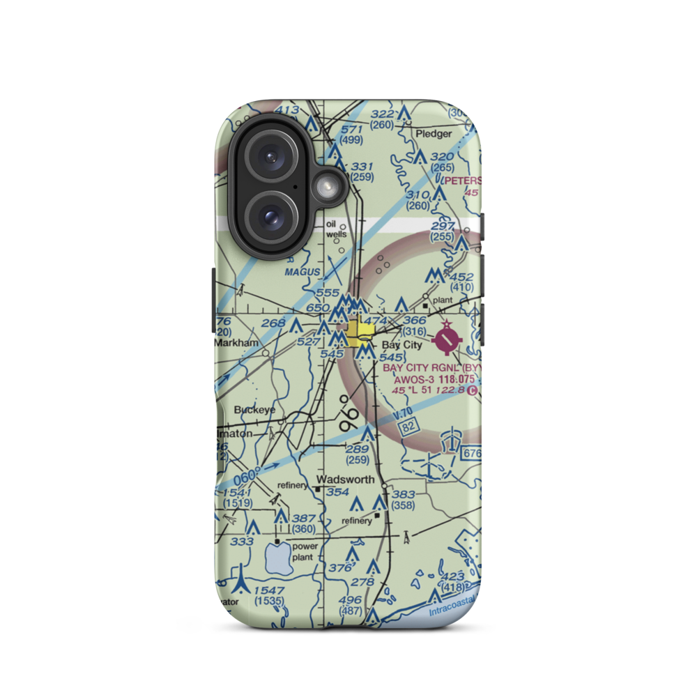 Fehmel Dusting Service Airport (T84) VFR Sectional  Tough iPhone Case iPhone 16 model shown