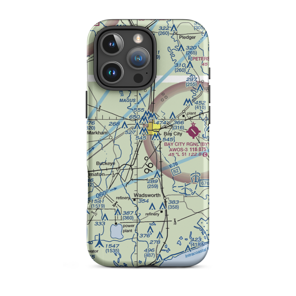 Fehmel Dusting Service Airport (T84) VFR Sectional  Tough iPhone Case iPhone 16 Pro Max model shown