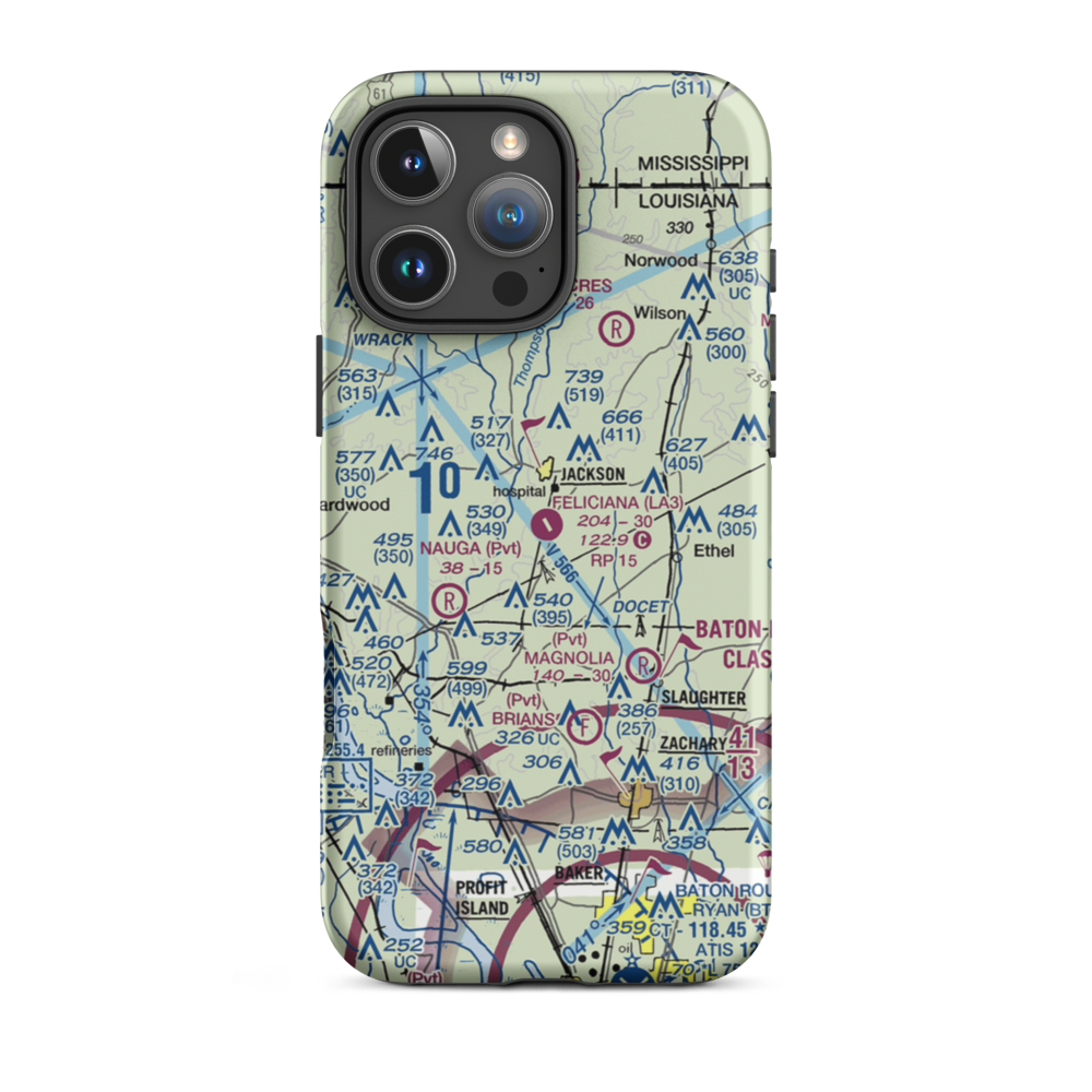 Feliciana Airpark (LA3) VFR Sectional  Tough iPhone Case iPhone 16 Pro Max model shown