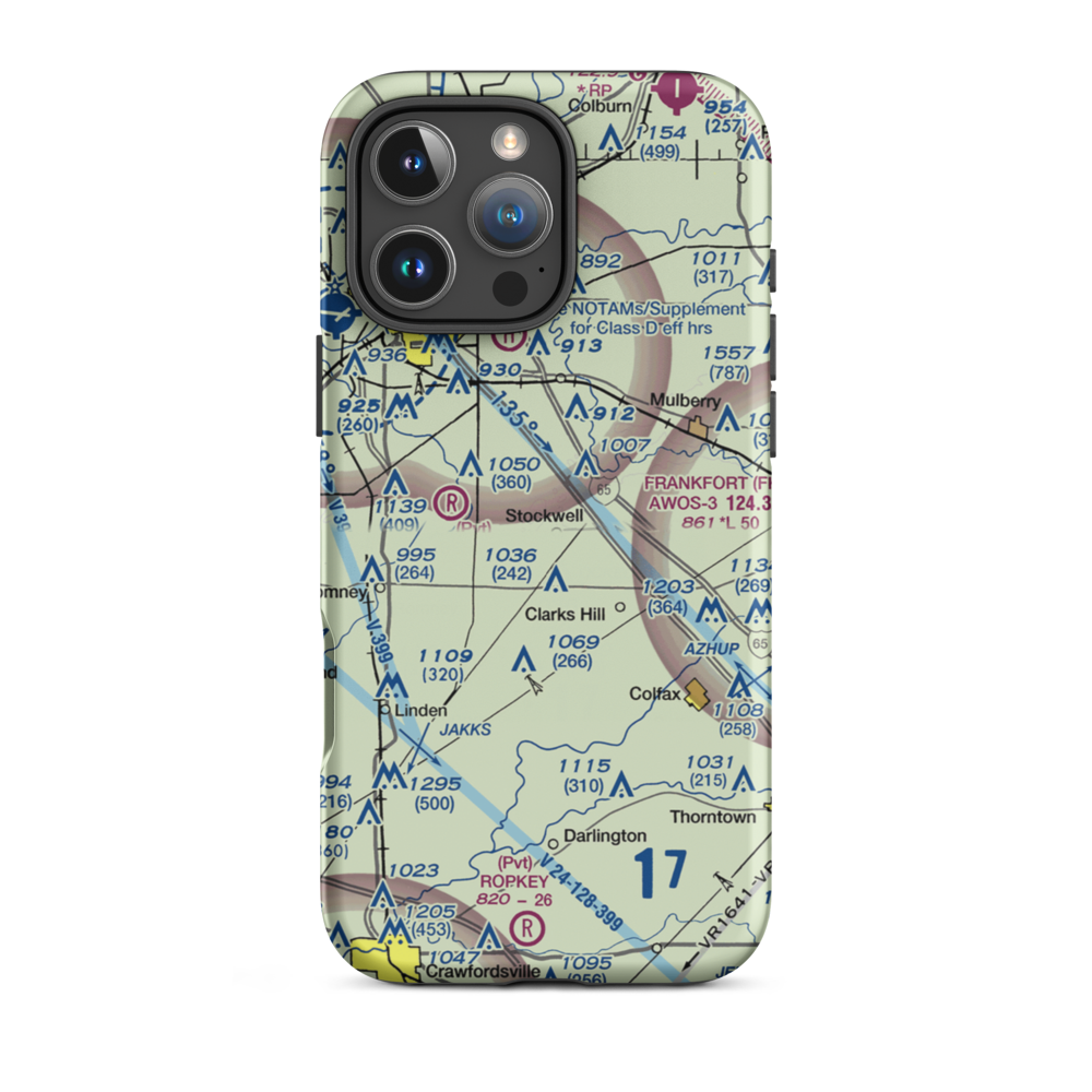 Felix Airport (37IN) VFR Sectional  Tough iPhone Case iPhone 16 Pro Max model shown