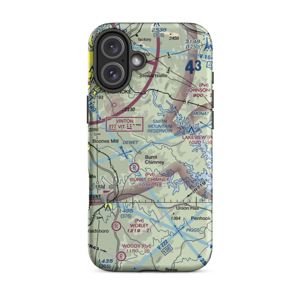 Ferguson Airport (81VA) VFR Sectional  Tough iPhone Case iPhone 16 Plus model shown