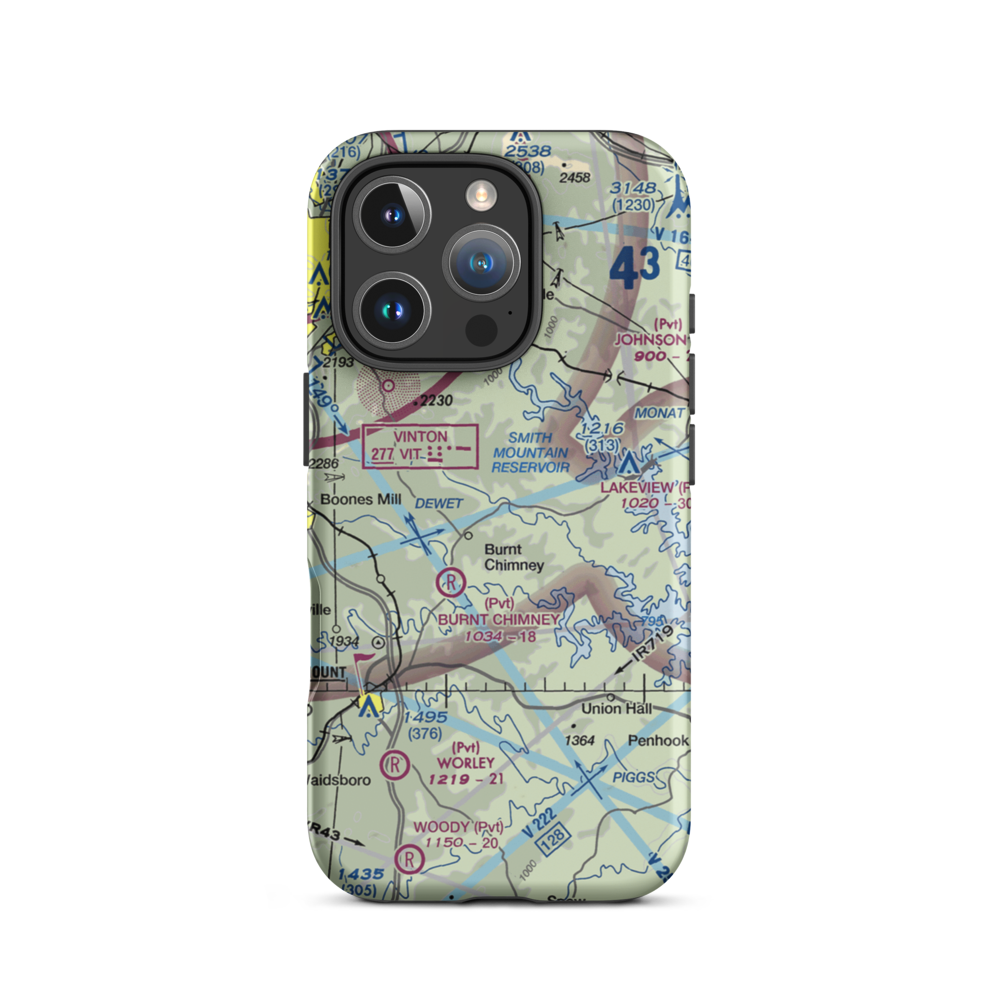Ferguson Airport (81VA) VFR Sectional  Tough iPhone Case iPhone 16 Pro model shown