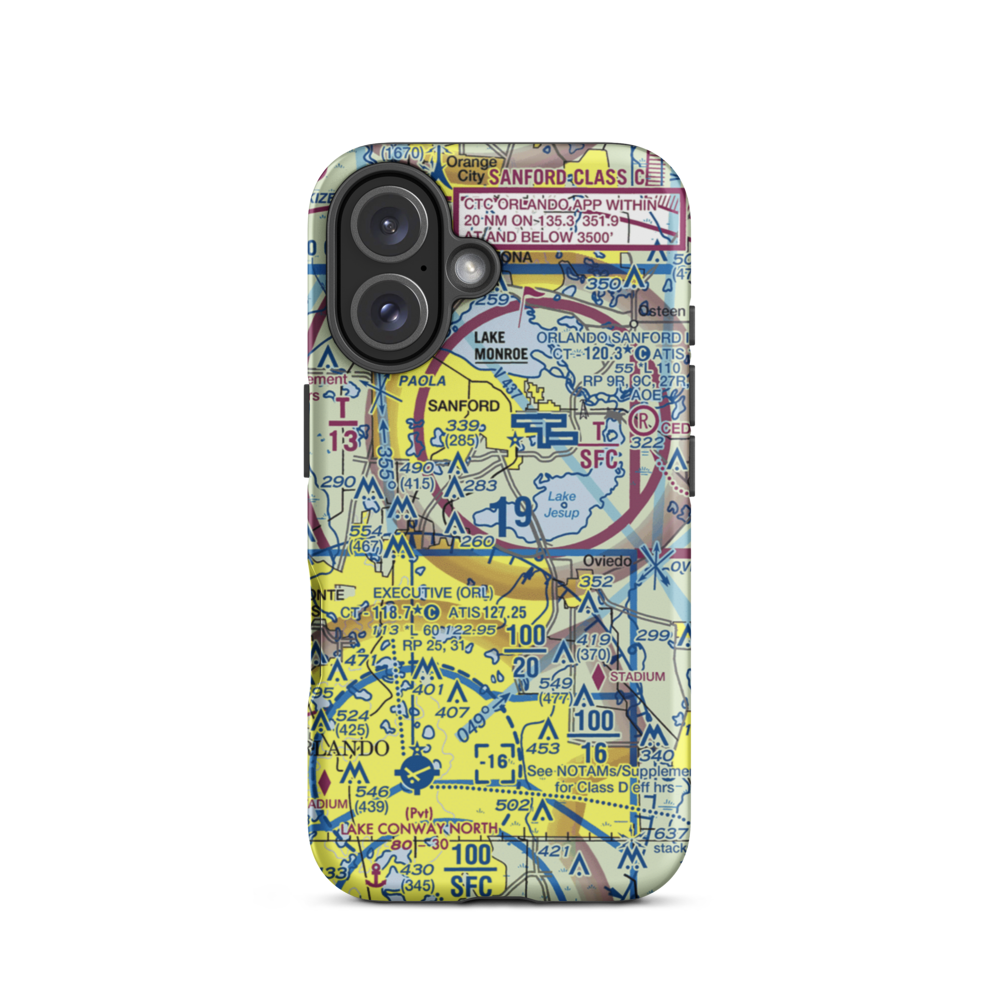 Ferguson Seaplane Base (FD98) VFR Sectional  Tough iPhone Case iPhone 16 model shown