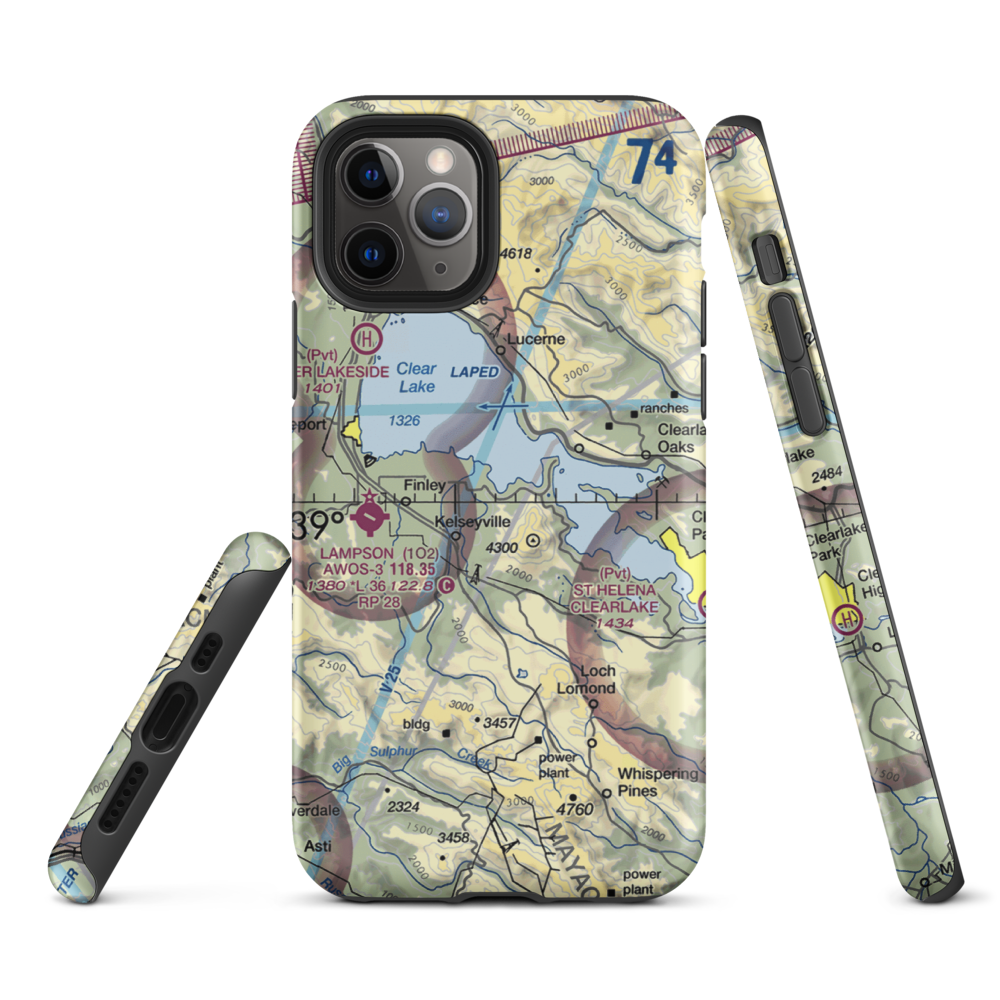 Ferndale Resort Seaplane Base (CN20) VFR Sectional  Tough iPhone Case iPhone 11 Pro model shown