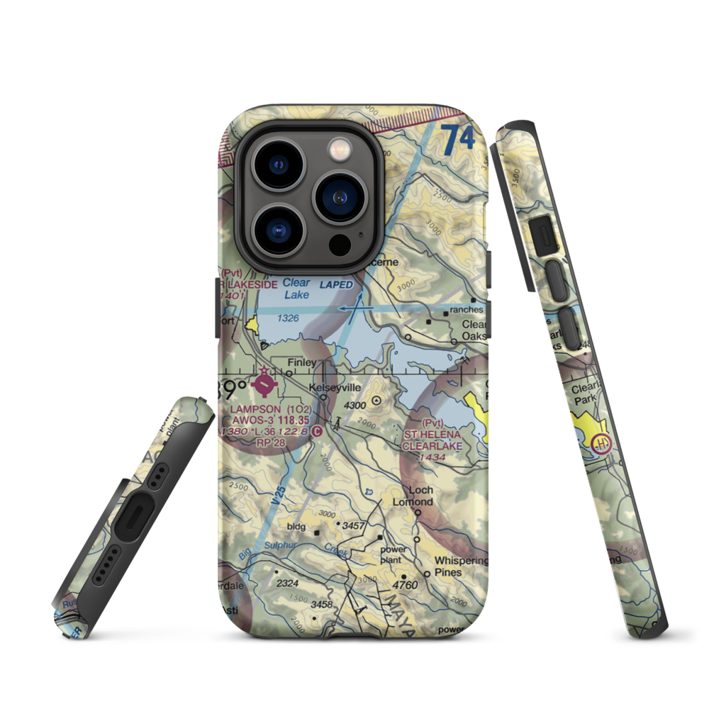 Ferndale Resort Seaplane Base (CN20) VFR Sectional  Tough iPhone Case iPhone 14 Pro model shown