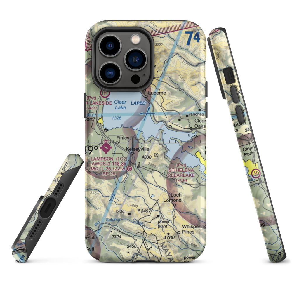 Ferndale Resort Seaplane Base (CN20) VFR Sectional  Tough iPhone Case iPhone 14 Pro Max model shown