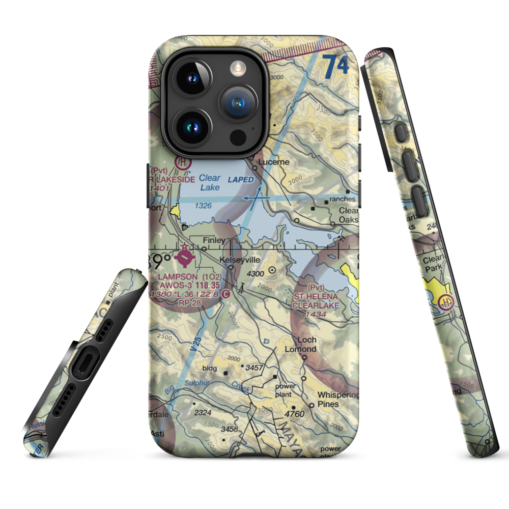 Ferndale Resort Seaplane Base (CN20) VFR Sectional  Tough iPhone Case iPhone 15 Pro Max model shown