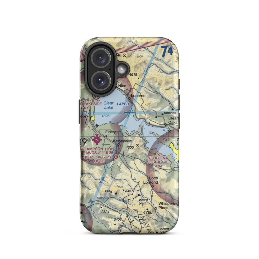 Ferndale Resort Seaplane Base (CN20) VFR Sectional  Tough iPhone Case iPhone 16 model shown