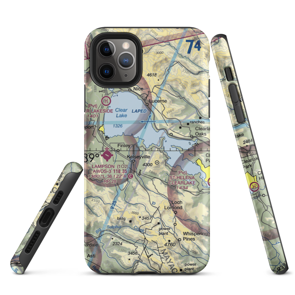 Ferndale Resort Seaplane Base (CN20) VFR Sectional  Tough iPhone Case iPhone 11 Pro Max model shown