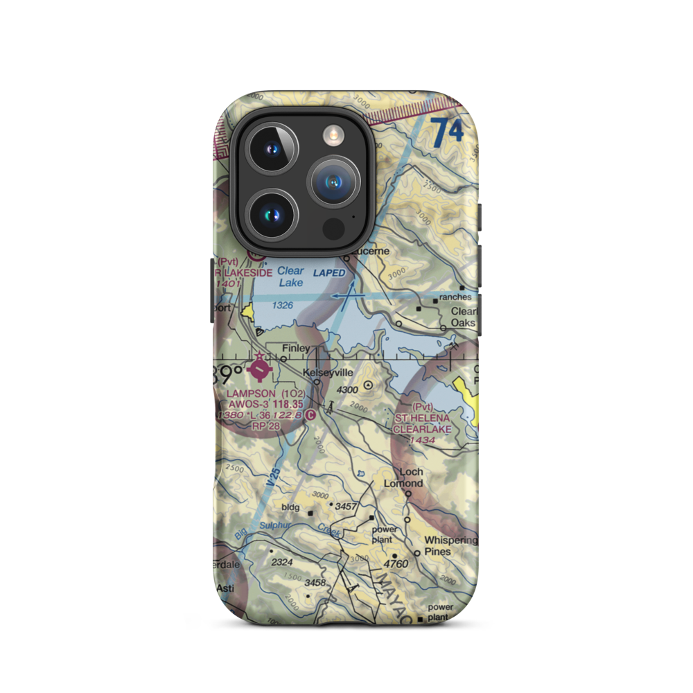 Ferndale Resort Seaplane Base (CN20) VFR Sectional  Tough iPhone Case iPhone 16 Pro model shown