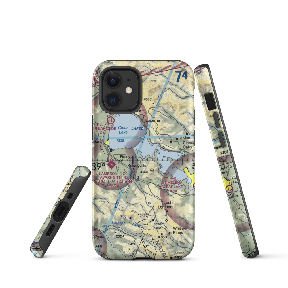 Ferndale Resort Seaplane Base (CN20) VFR Sectional  Tough iPhone Case iPhone 12 mini model shown
