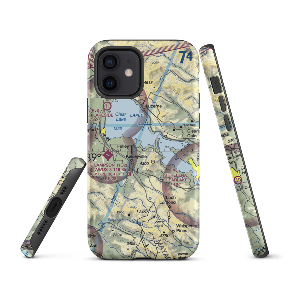 Ferndale Resort Seaplane Base (CN20) VFR Sectional  Tough iPhone Case iPhone 12 model shown