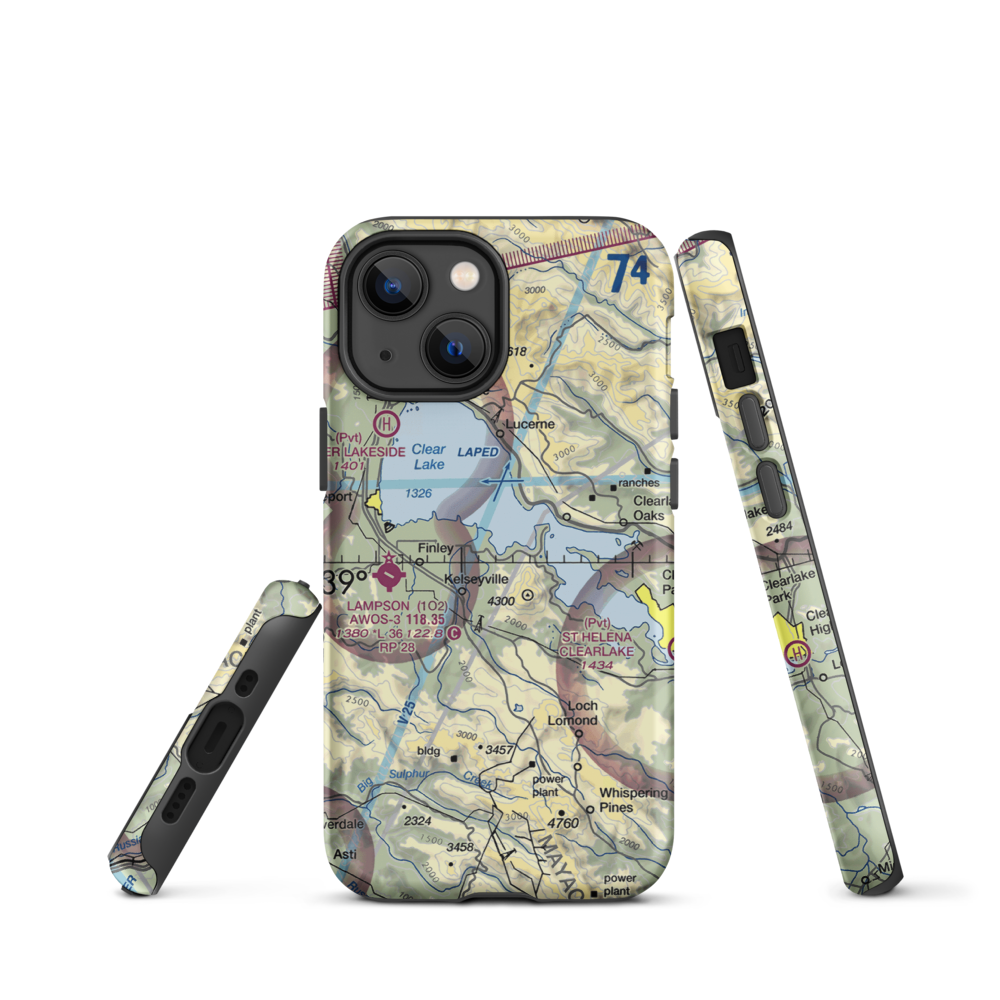 Ferndale Resort Seaplane Base (CN20) VFR Sectional  Tough iPhone Case iPhone 13 mini model shown