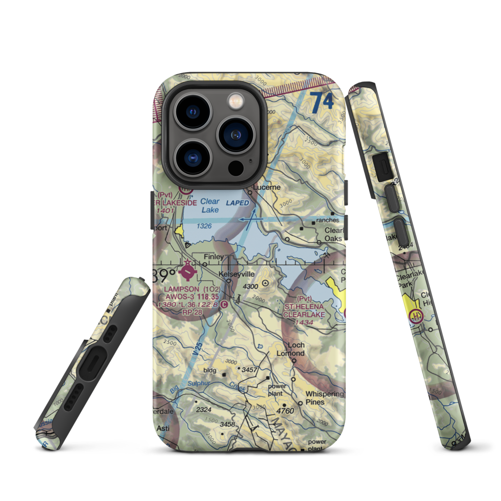 Ferndale Resort Seaplane Base (CN20) VFR Sectional  Tough iPhone Case iPhone 13 Pro model shown