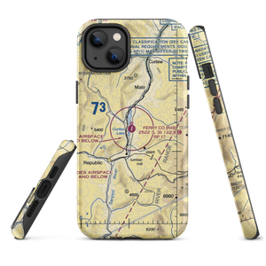 Ferry County Airport (R49) VFR Sectional  Tough iPhone Case